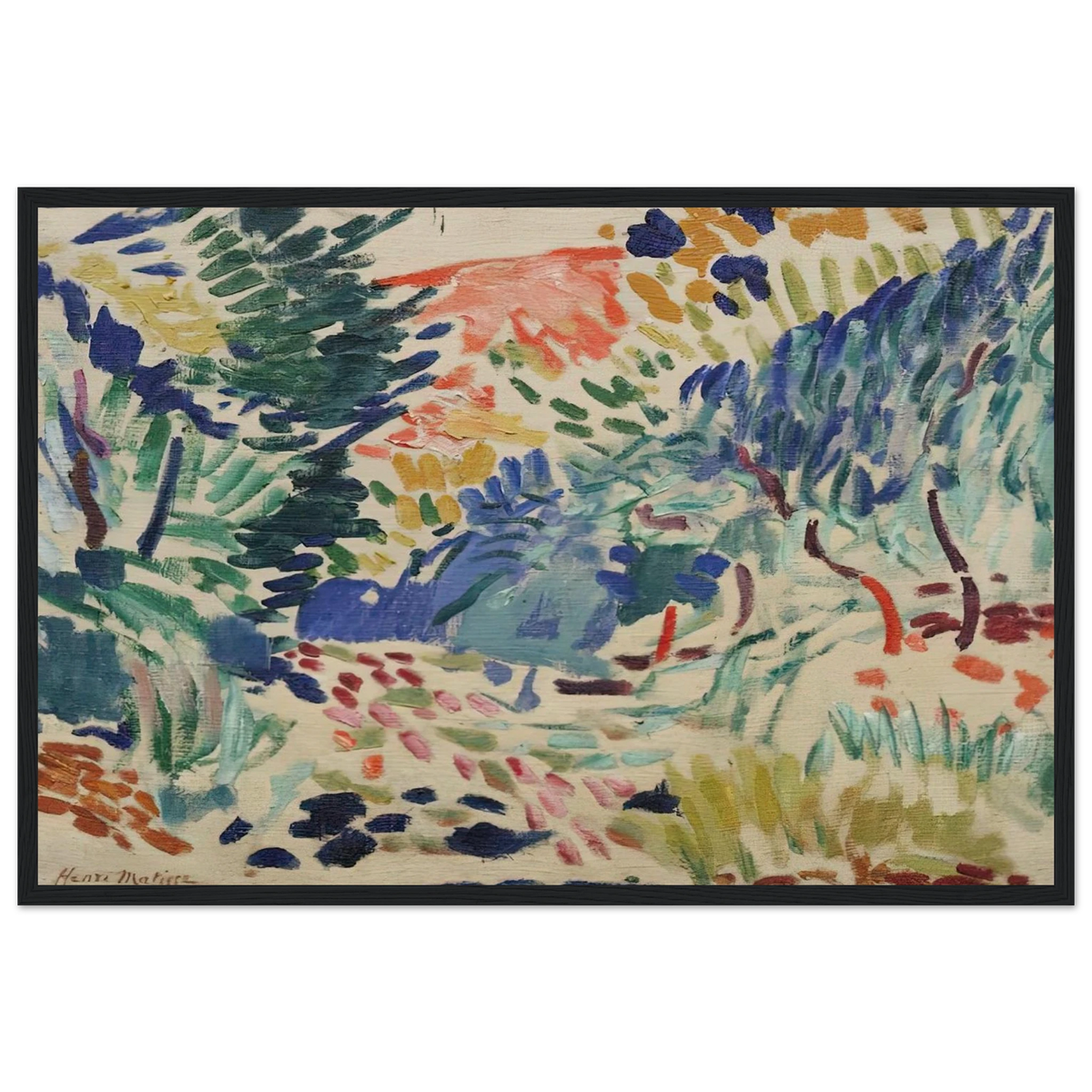 LANDSCAPE AT COLLIOURE 1905 Framed Poster | Henri Matisse Framed Prints Wall Art | Henri Matisse Print