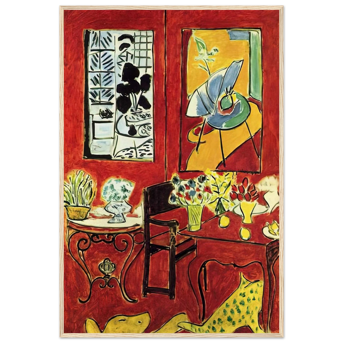 LARGE RED INTERIOR 1948 Framed Poster | Henri Matisse Framed Prints Wall Art | Henri Matisse Print