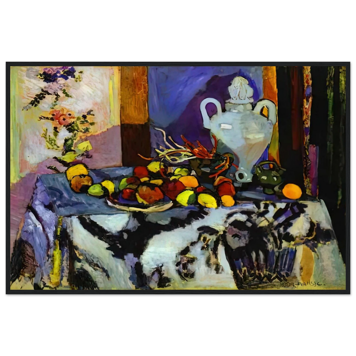 BLUE STILL LIFE Framed Poster | Henri Matisse Framed Prints Wall Art | Henri Matisse Print