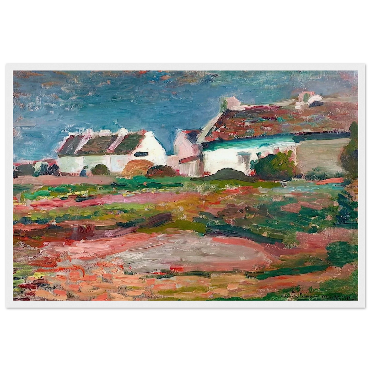 MAISONS A KERVILAHOUEN BELLE ILE 1896 Framed Poster | Henri Matisse Framed Prints Wall Art | Henri Matisse Print