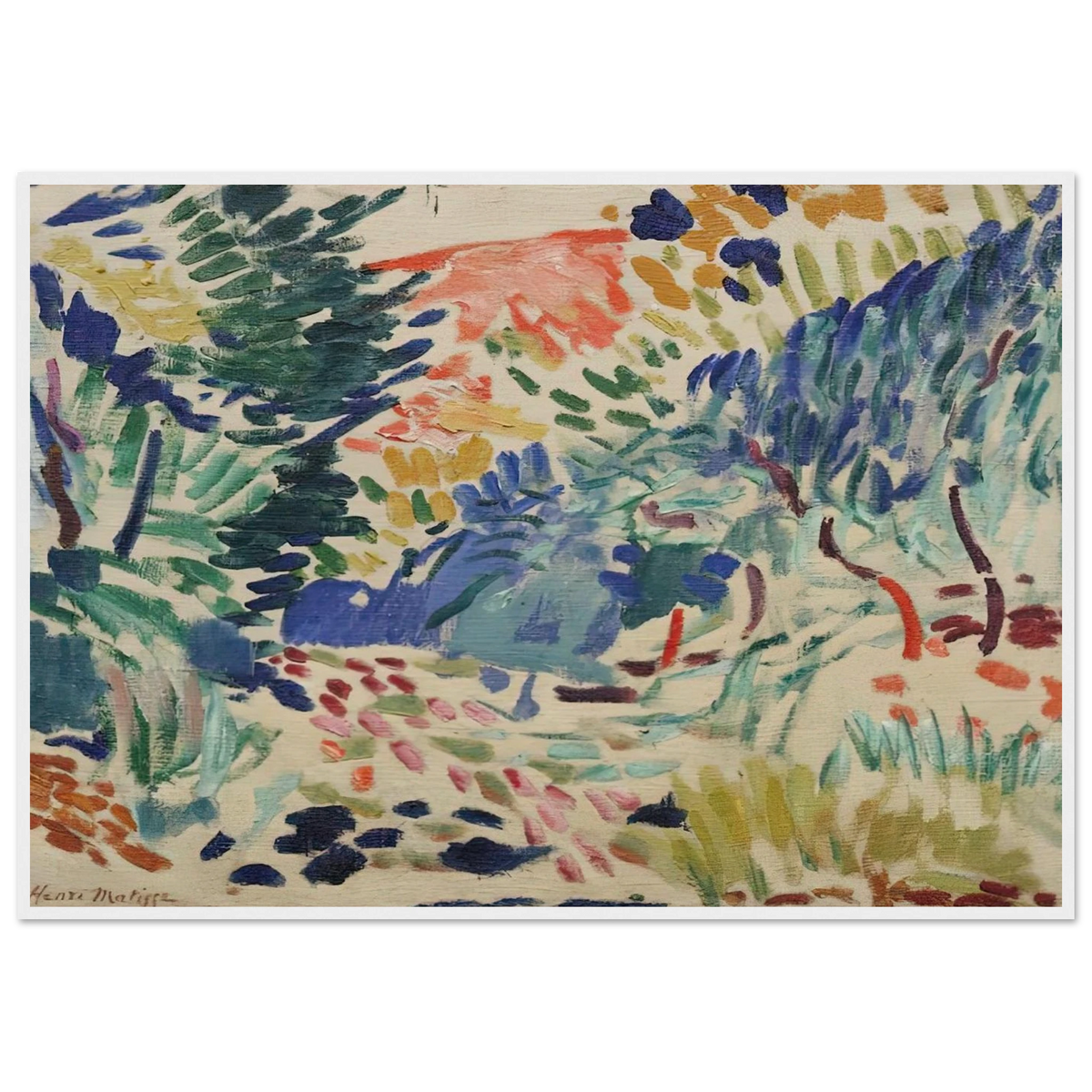 LANDSCAPE AT COLLIOURE 1905 Framed Poster | Henri Matisse Framed Prints Wall Art | Henri Matisse Print