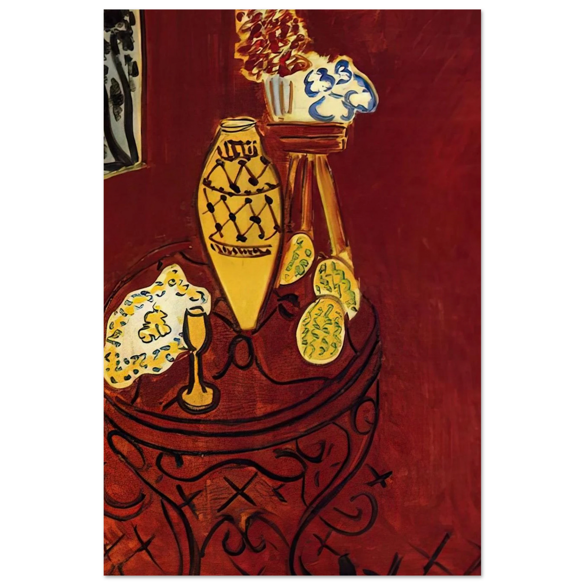 INTERIOR IN VENETIAN RED 1946 Poster | Henri Matisse Poster | Henri Matisse Print