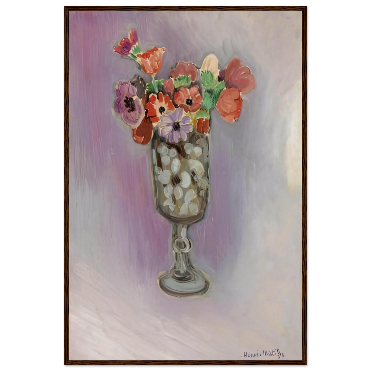 BOUQUET OF ANEMONES 1918 Framed Poster | Henri Matisse Framed Prints Wall Art | Henri Matisse Print