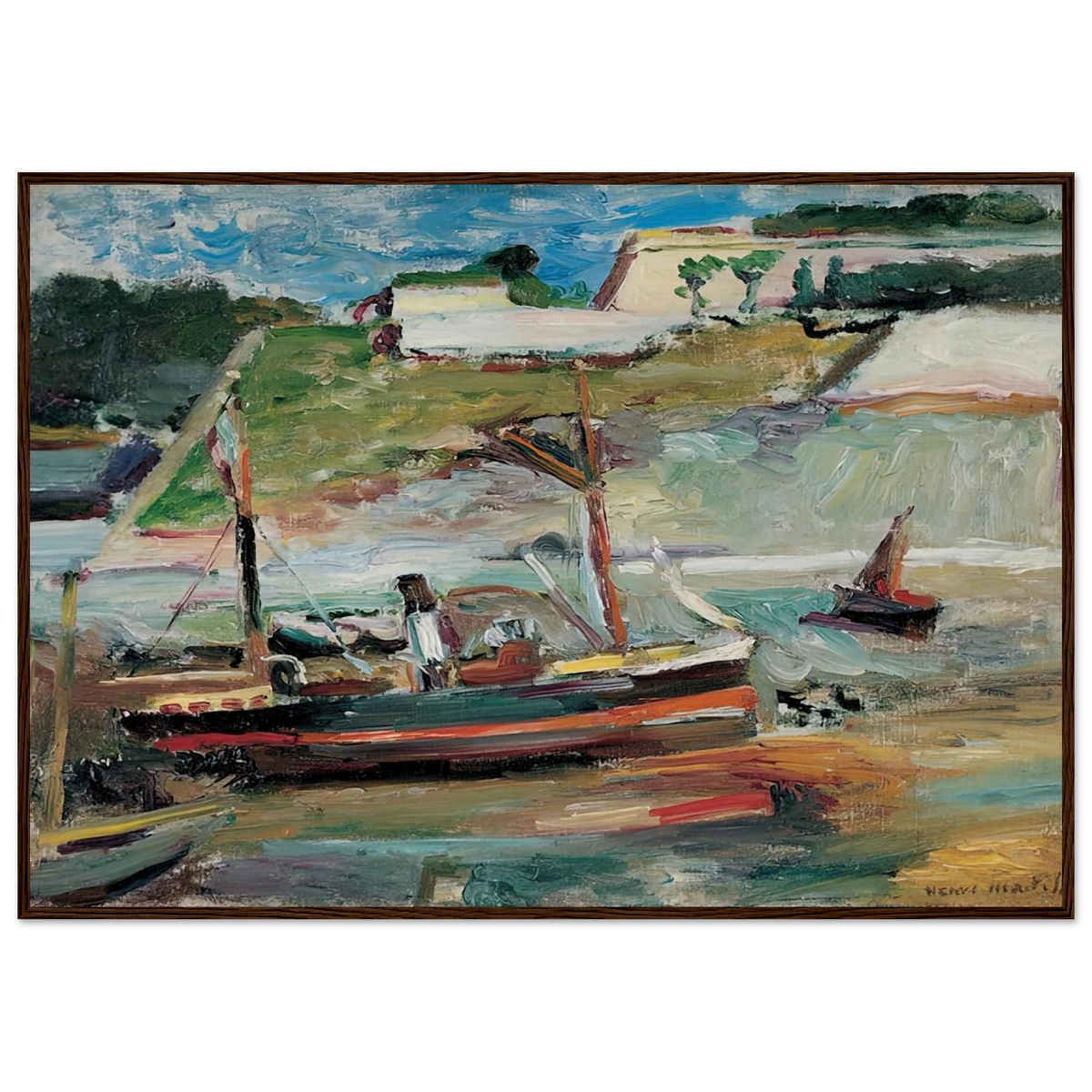 BELLE ILE LE PORT DE PALAIS 1896 Framed Poster | Henri Matisse Framed Prints Wall Art | Henri Matisse Print