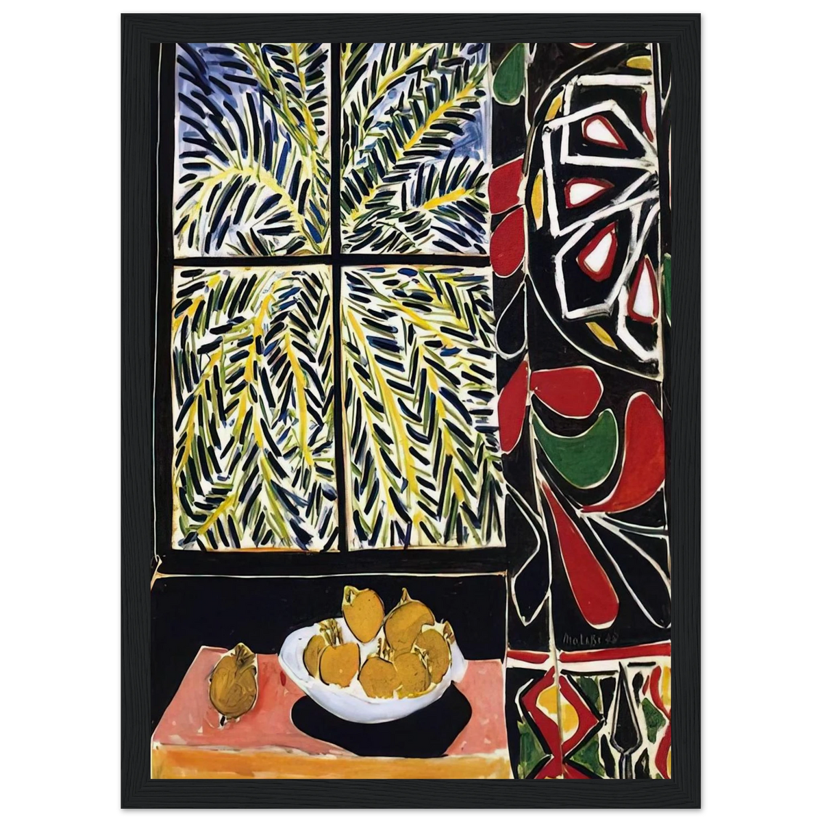INTERIOR WITH EGYPTIAN CURTAIN 1948 Framed Poster | Henri Matisse Framed Prints Wall Art | Henri Matisse Print