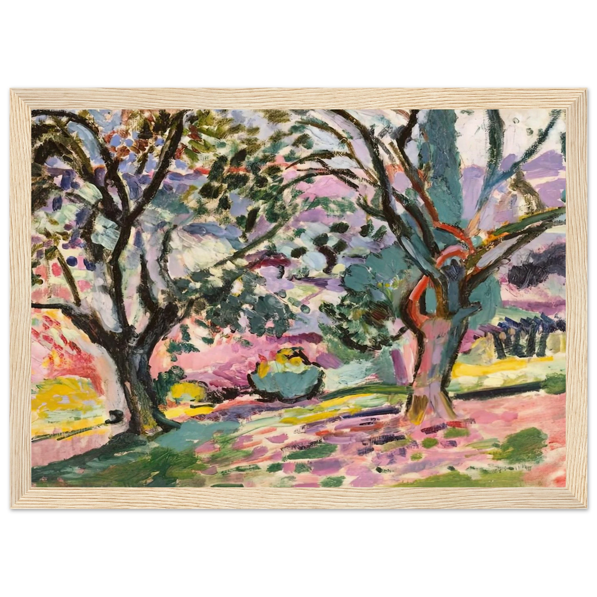 OLIVE TREES AT COLLIOURE 1906 Framed Poster | Henri Matisse Framed Prints Wall Art | Henri Matisse Print