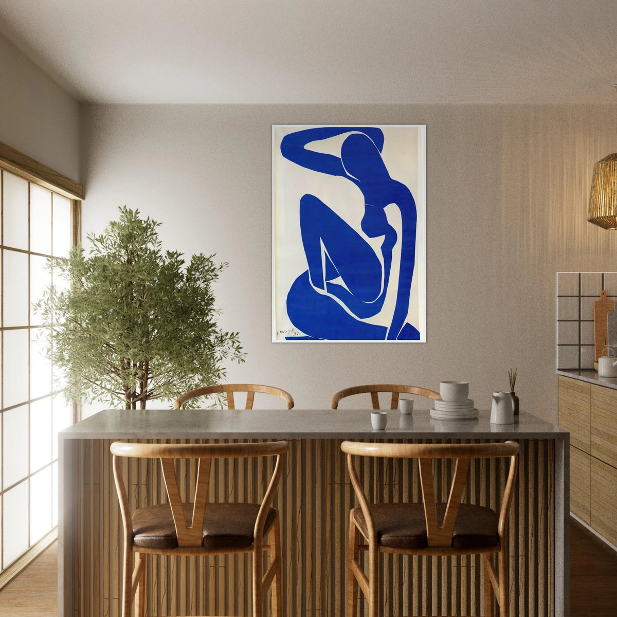 BLUE NUDE 1 Framed Poster | Henri Matisse Framed Prints Wall Art | Henri Matisse Print