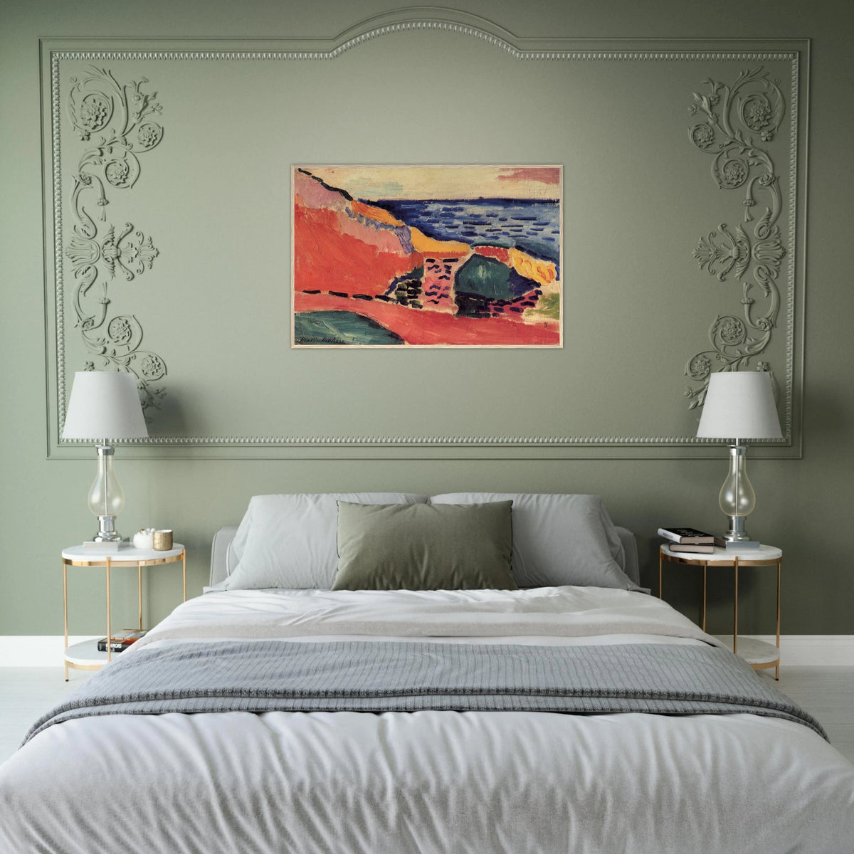 LA MOULADE COLLIOURE IN THE SUMMER 1905 Framed Poster | Henri Matisse Framed Prints Wall Art | Henri Matisse Print