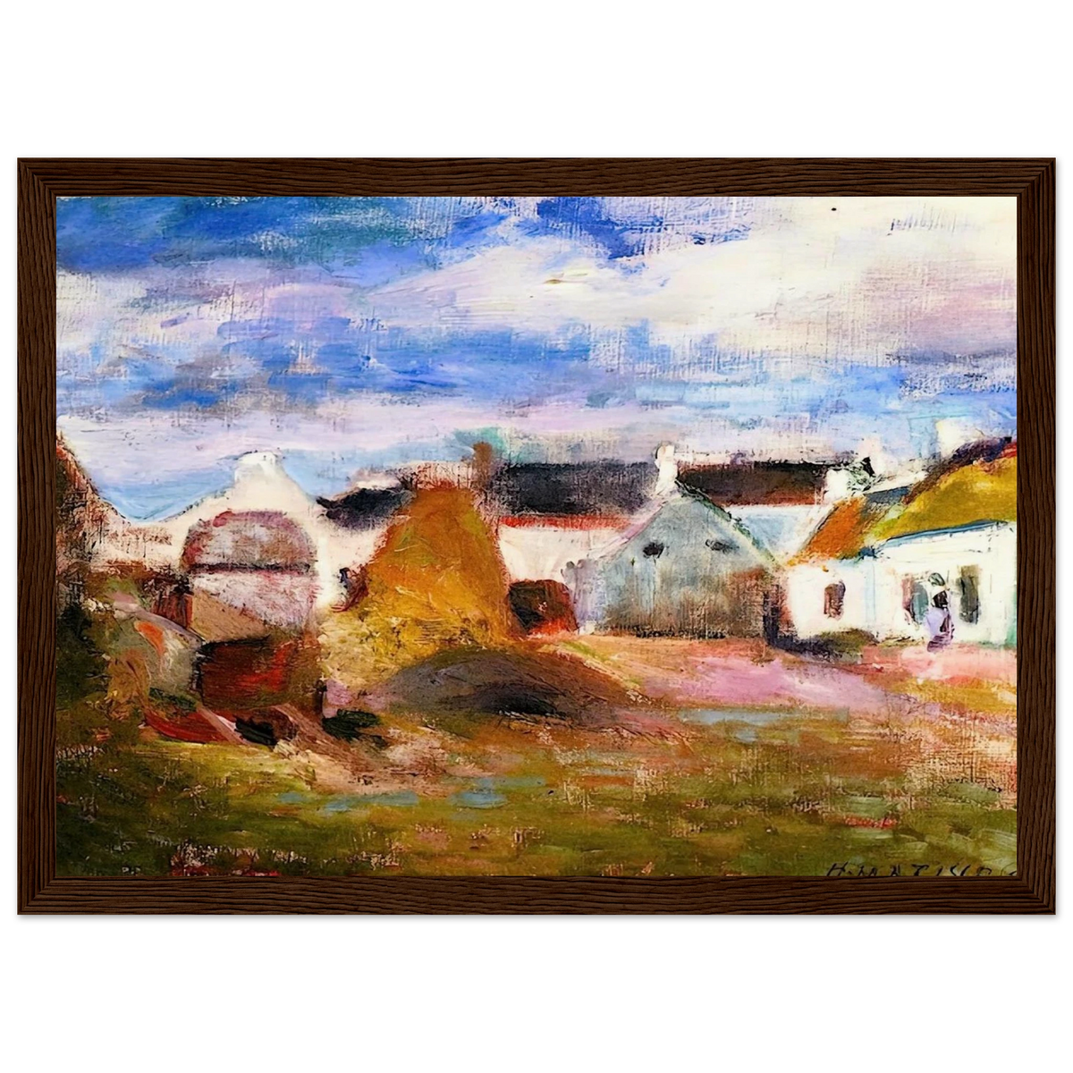 FARMYARD IN BRITTANY 1897 Framed Poster | Henri Matisse Framed Prints Wall Art | Henri Matisse Print