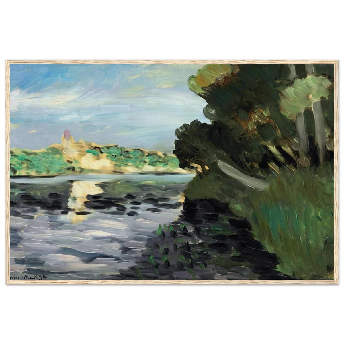 BORDS DE LA SEINE A VETHEUIL 1920 Framed Poster | Henri Matisse Framed Prints Wall Art | Henri Matisse Print