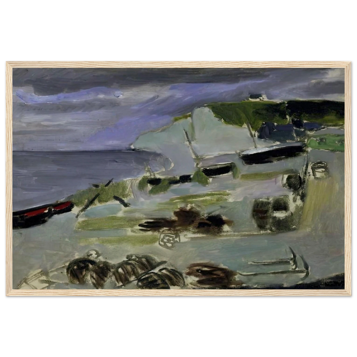 BOATS ON THE BEACH ETRETAT 1920 Framed Poster | Henri Matisse Framed Prints Wall Art | Henri Matisse Print