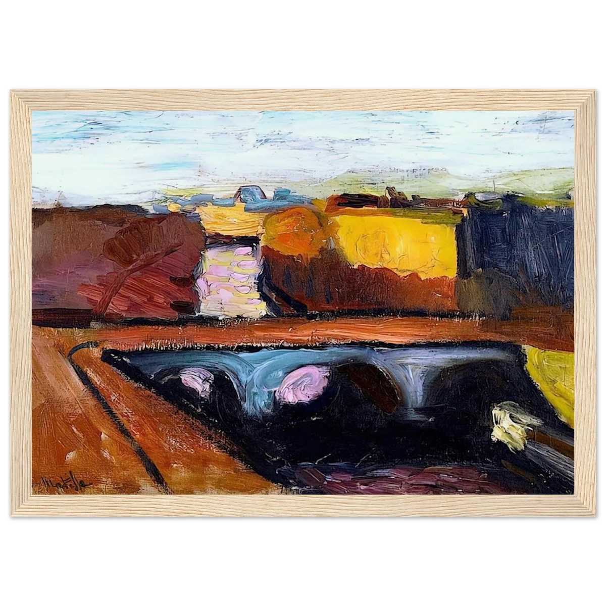 VIEW OF THE SEINE THE PONT SAINT MICHEL 1904 Framed Poster | Henri Matisse Framed Prints Wall Art | Henri Matisse Print