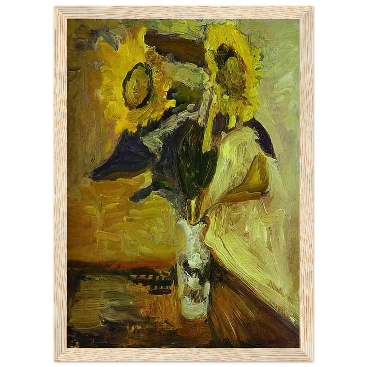 VASE OF SUNFLOWERS 1898 Framed Poster | Henri Matisse Framed Prints Wall Art | Henri Matisse Print