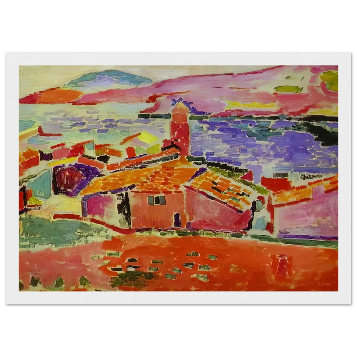 VIEW OF COLLIOURE 1 Framed Poster | Henri Matisse Framed Prints Wall Art | Henri Matisse Print