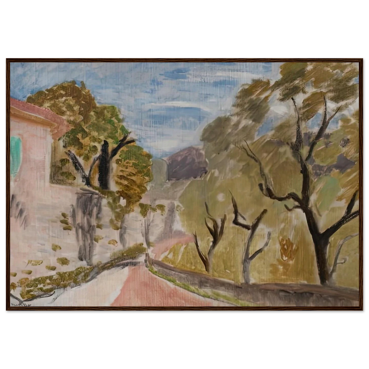 PAYSAGE OU RUE DANS LE MIDI 1918 Framed Poster | Henri Matisse Framed Prints Wall Art | Henri Matisse Print