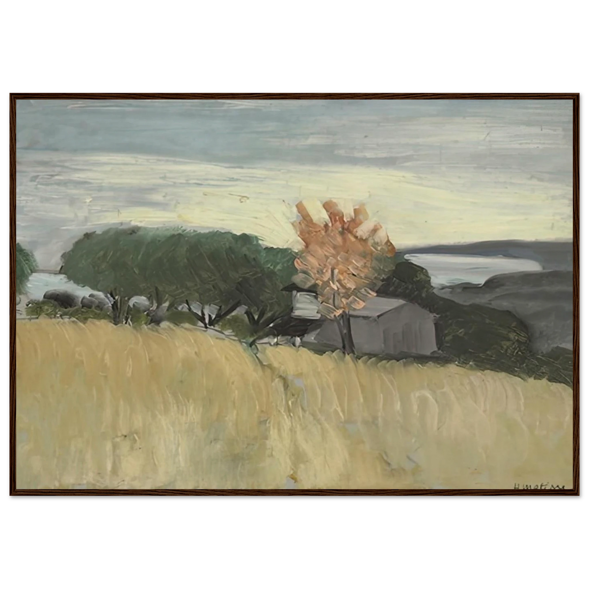 CHAMPS DE BLE A CAGNES 1918 Framed Poster | Henri Matisse Framed Prints Wall Art | Henri Matisse Print