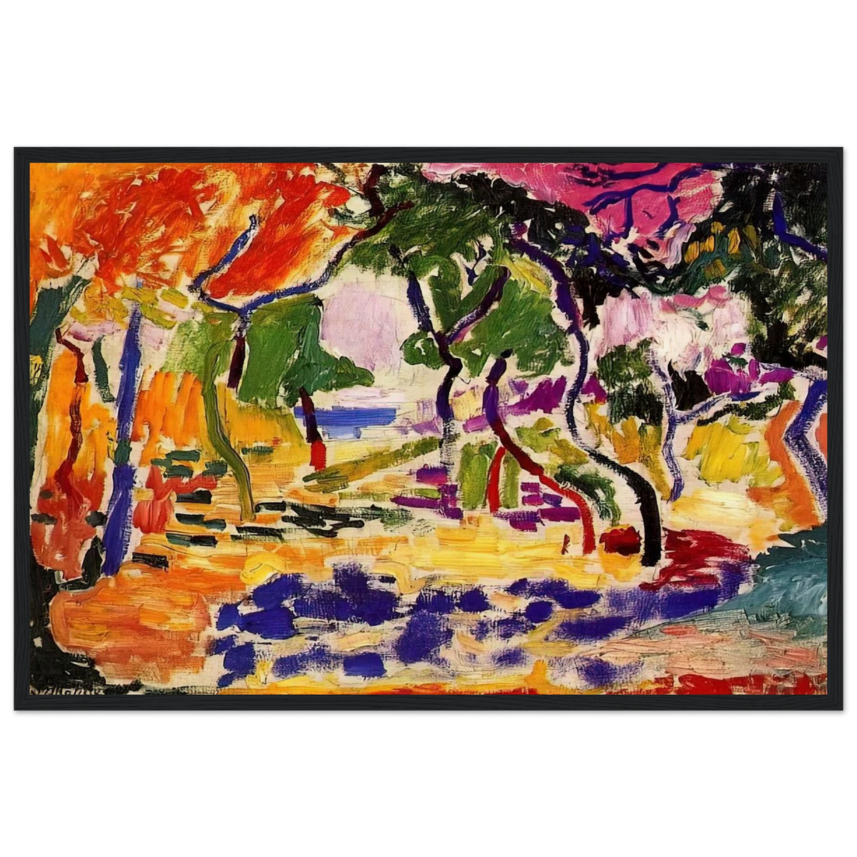 COUNTRYSIDE AT COLLIOURE 1905 Framed Poster | Henri Matisse Framed Prints Wall Art | Henri Matisse Print