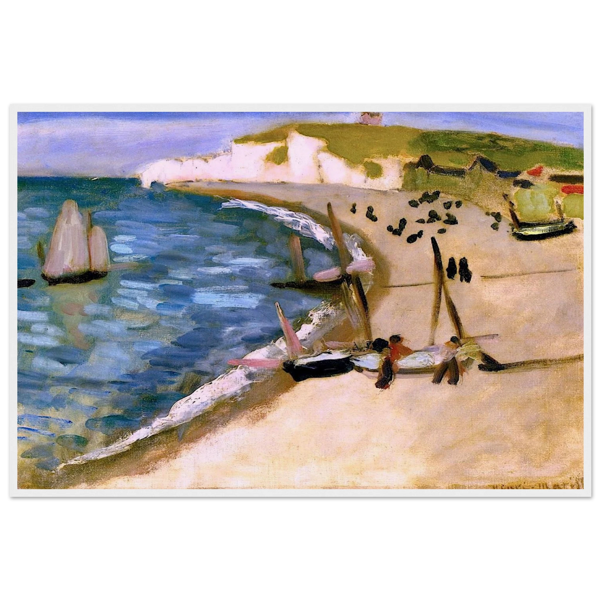 AHT AMONT CLIFFS AT ETRETAT 1921 Framed Poster | Henri Matisse Framed Prints Wall Art | Henri Matisse Print
