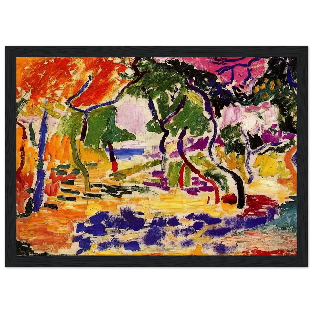 COUNTRYSIDE AT COLLIOURE 1905 Framed Poster | Henri Matisse Framed Prints Wall Art | Henri Matisse Print