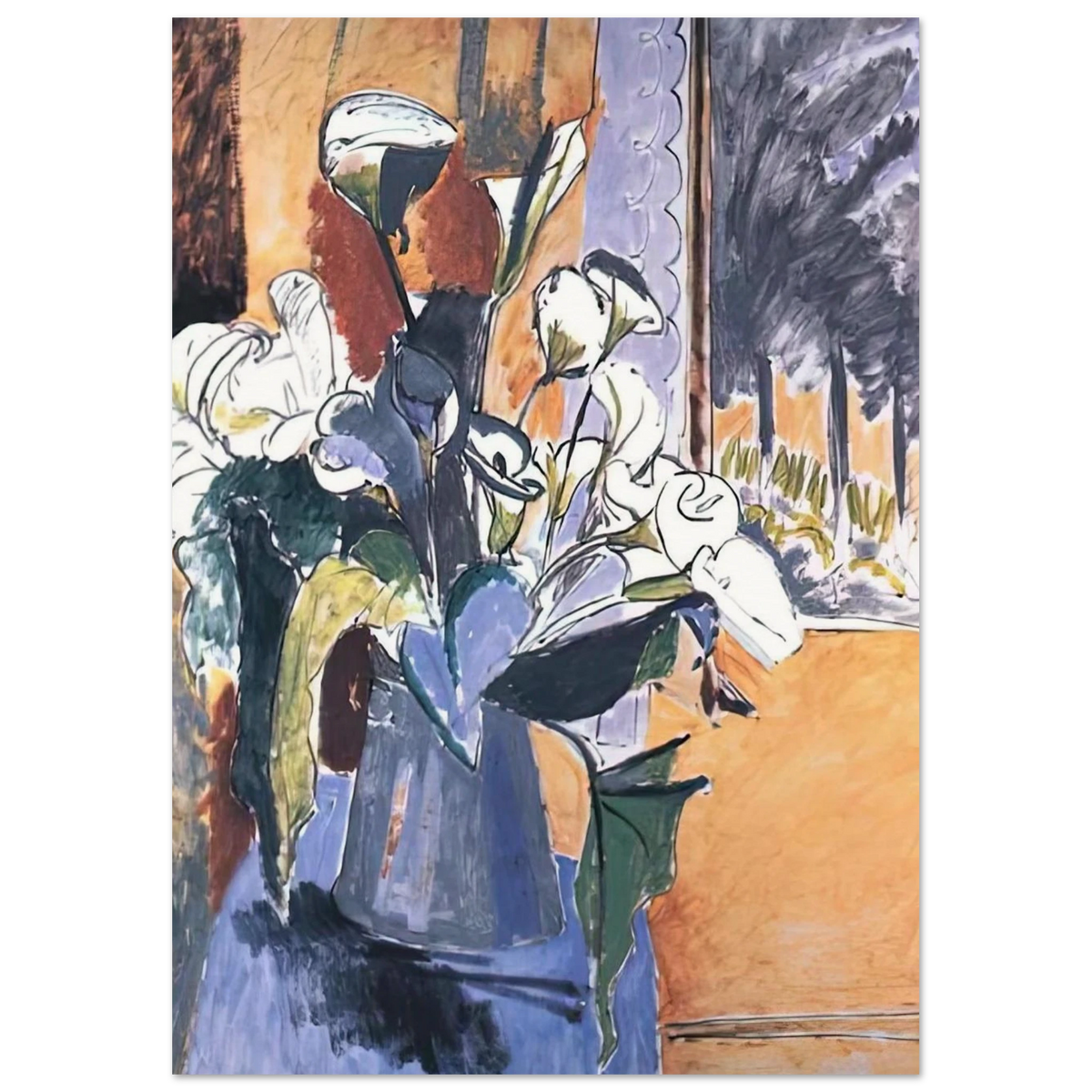 FLOWERS ON THE WINDOWSILL 1913 Poster | Henri Matisse Poster | Henri Matisse Print