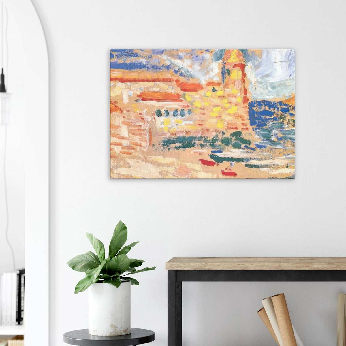 VIEW OF COLLIOURE WITH CHURCH 1905 Canvas | Henri Matisse Canvas | Henri Matisse Print