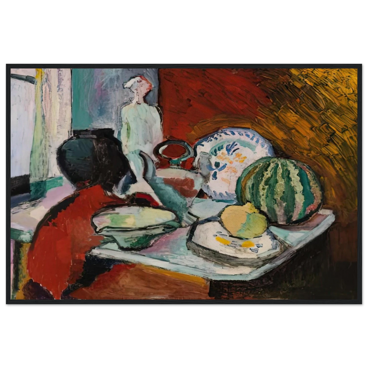 DISHES AND MELON 1907 Framed Poster | Henri Matisse Framed Prints Wall Art | Henri Matisse Print