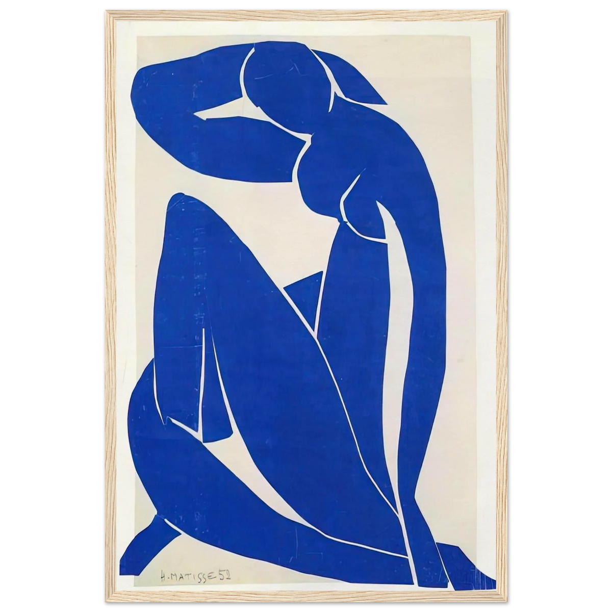 BLUE NUDE 1952 Framed Poster | Henri Matisse Framed Prints Wall Art | Henri Matisse Print