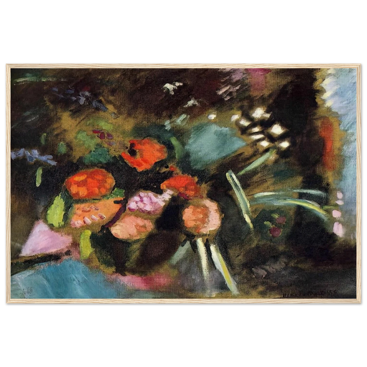 FLOWERS 1906 Framed Poster | Henri Matisse Framed Prints Wall Art | Henri Matisse Print