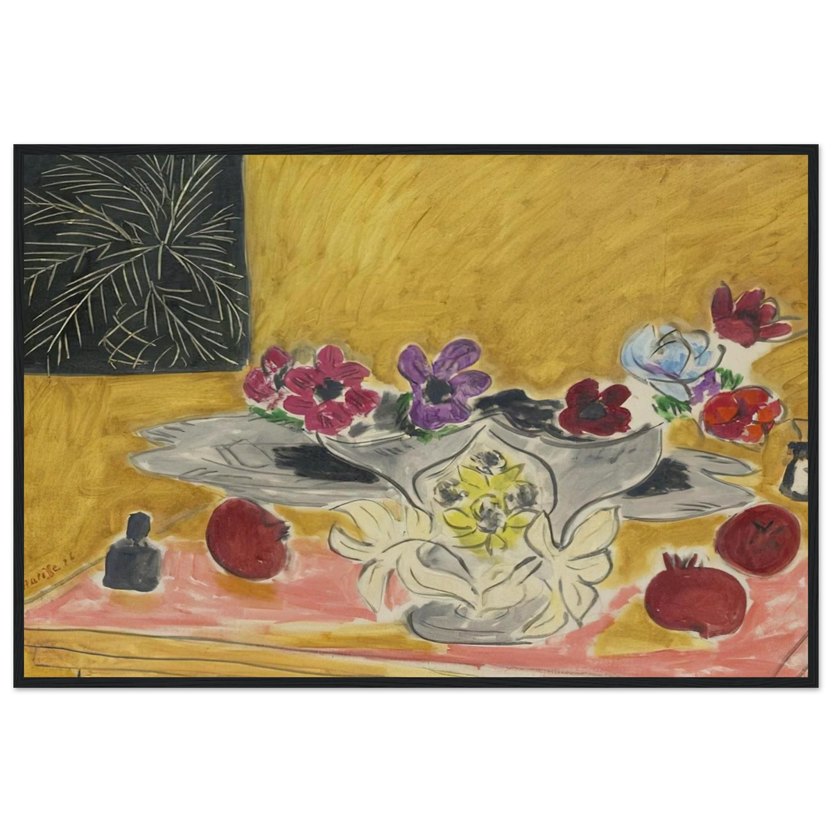 ANEMONES ET GRENADES 1946 Framed Poster | Henri Matisse Framed Prints Wall Art | Henri Matisse Print