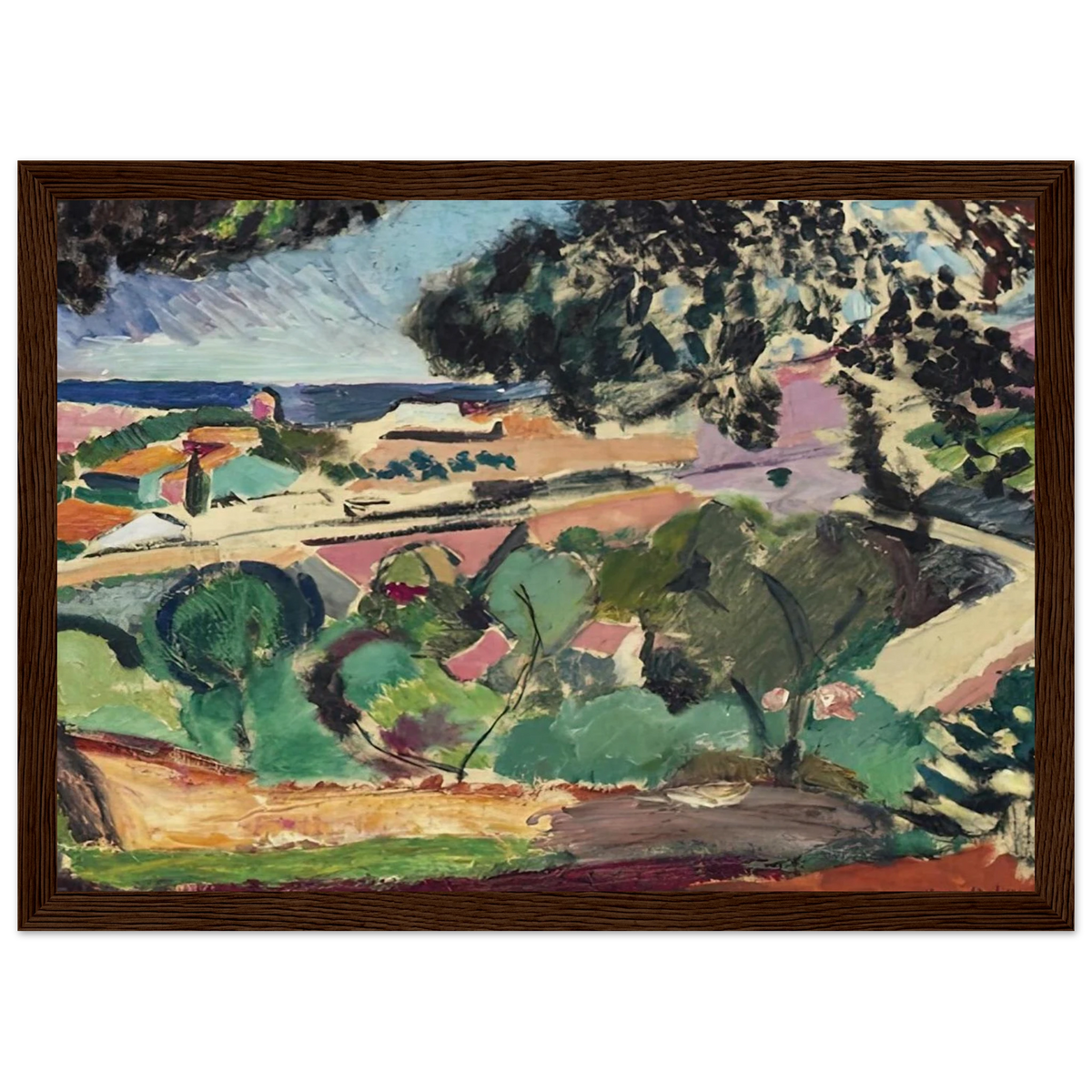 PAYSAGE DE COLLIOURE 1907 Framed Poster | Henri Matisse Framed Prints Wall Art | Henri Matisse Print