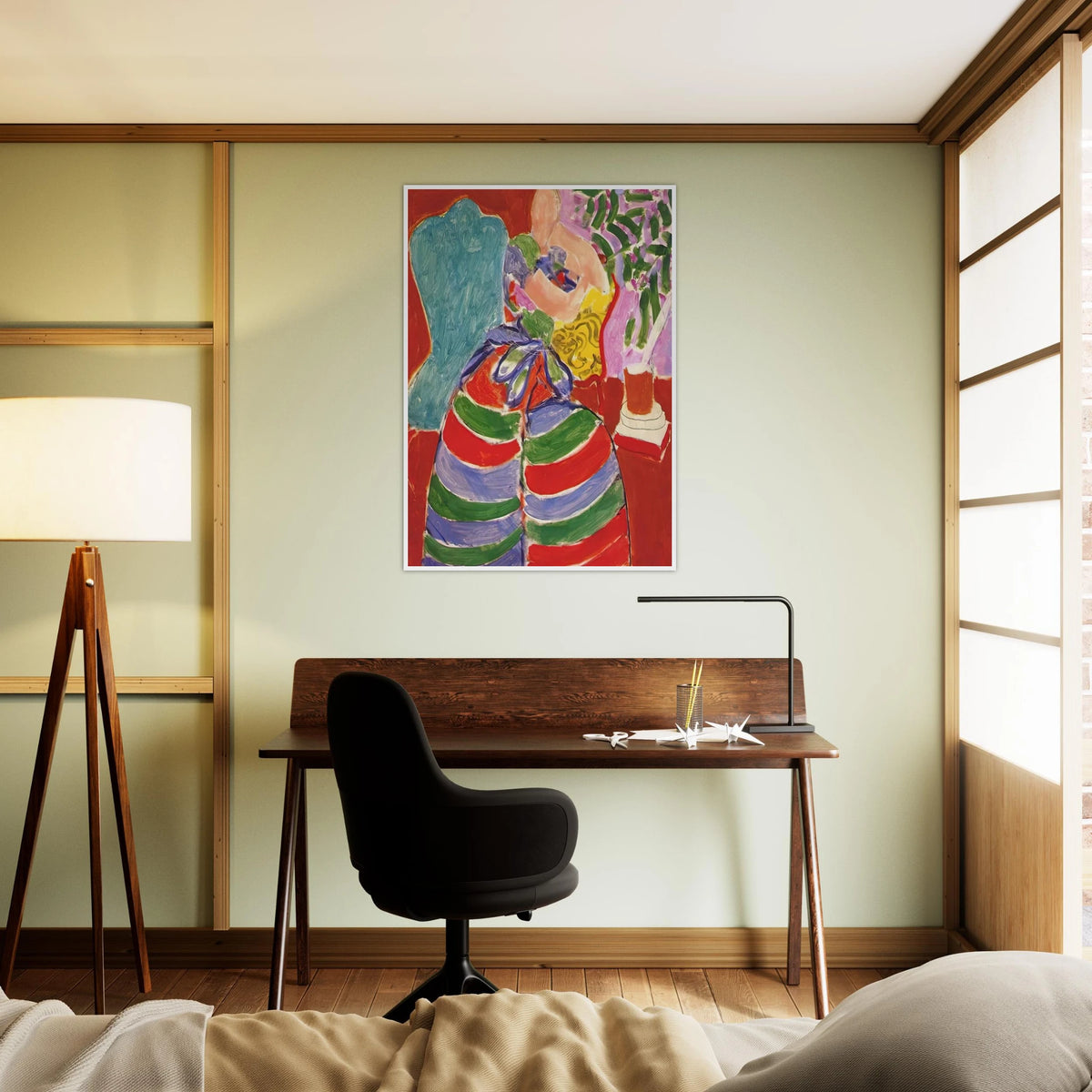 THE STRIPED DRESS 1938 Framed Poster | Henri Matisse Framed Prints Wall Art | Henri Matisse Print
