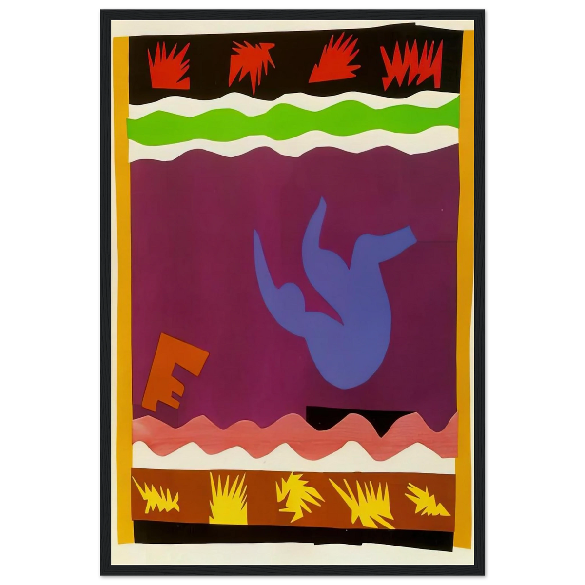 THE TOBOGGAN 1943 Framed Poster | Henri Matisse Framed Prints Wall Art | Henri Matisse Print