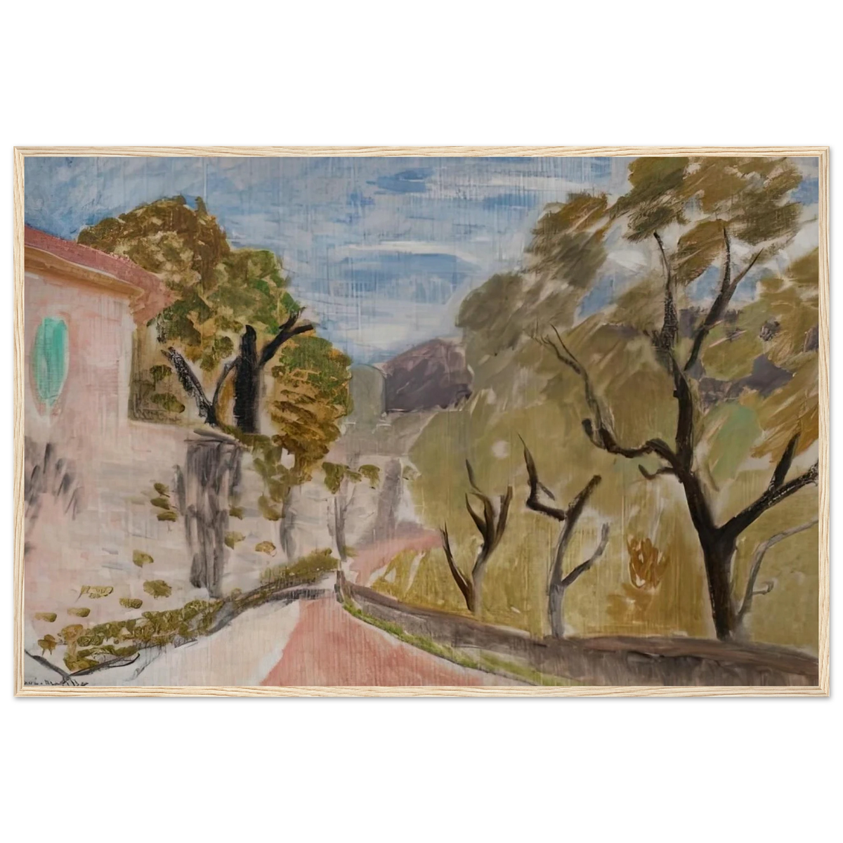 PAYSAGE OU RUE DANS LE MIDI 1918 Framed Poster | Henri Matisse Framed Prints Wall Art | Henri Matisse Print