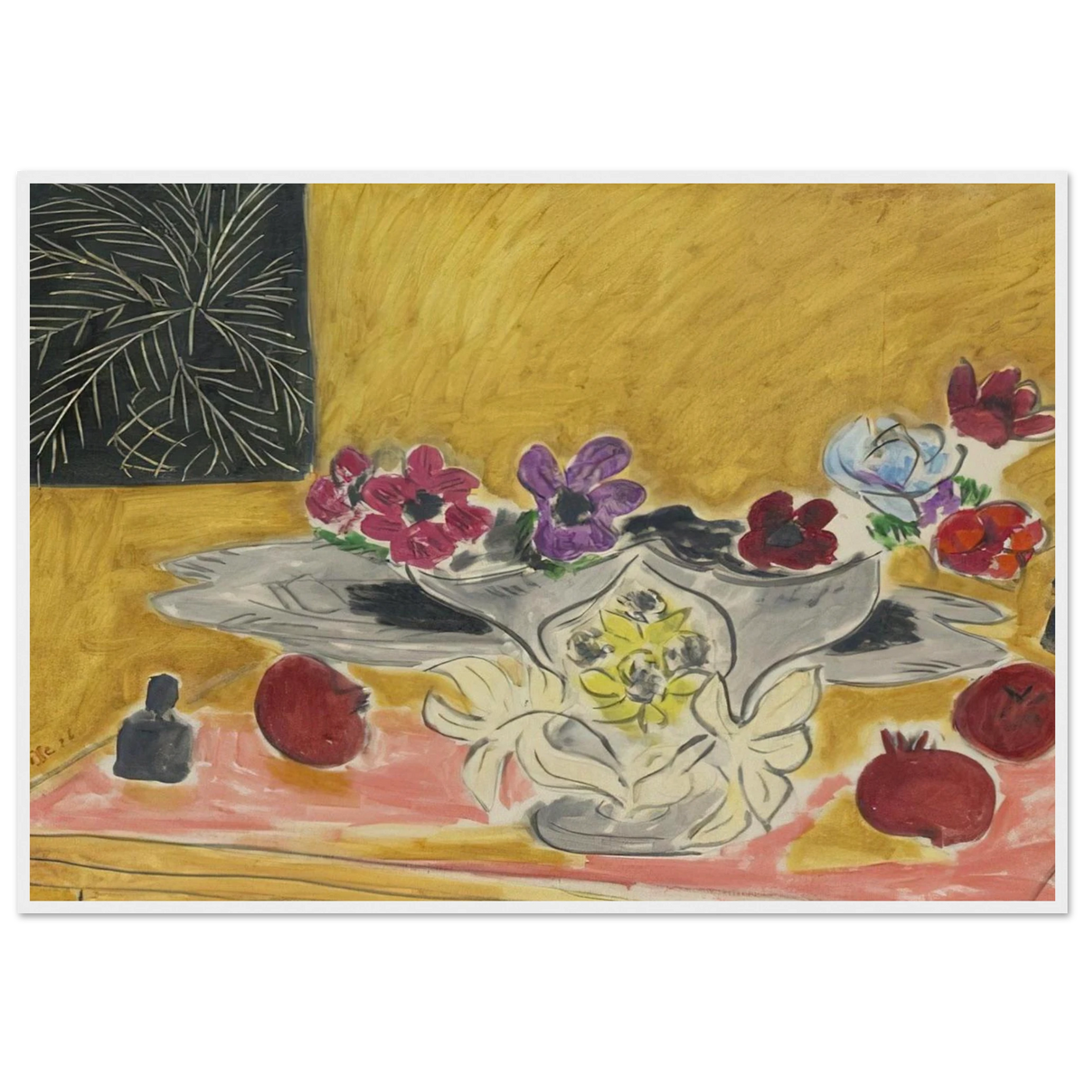 ANEMONES ET GRENADES 1946 Framed Poster | Henri Matisse Framed Prints Wall Art | Henri Matisse Print