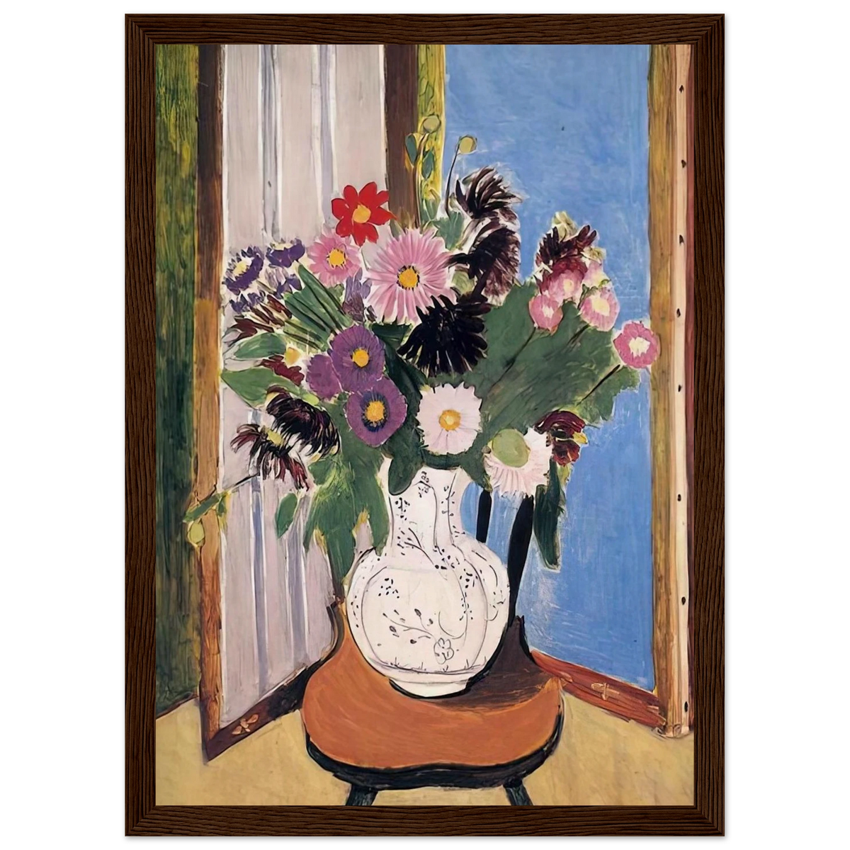 DAISIES 1919 Framed Poster | Henri Matisse Framed Prints Wall Art | Henri Matisse Print