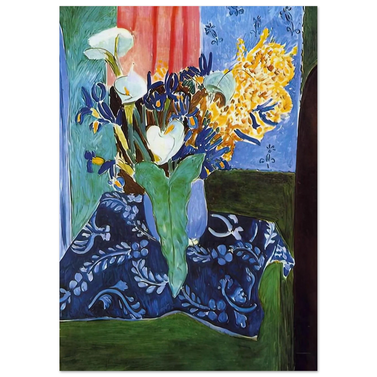 CALLA LILIES IRISES AND MIMOSAS 1913 Poster | Henri Matisse Poster | Henri Matisse Print