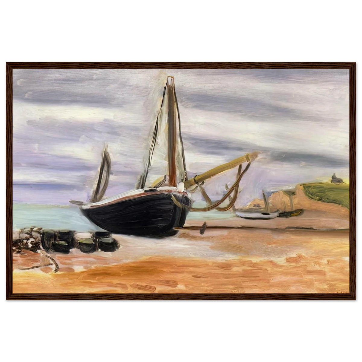 BOATS AT ETRETAT 1920 Framed Poster | Henri Matisse Framed Prints Wall Art | Henri Matisse Print