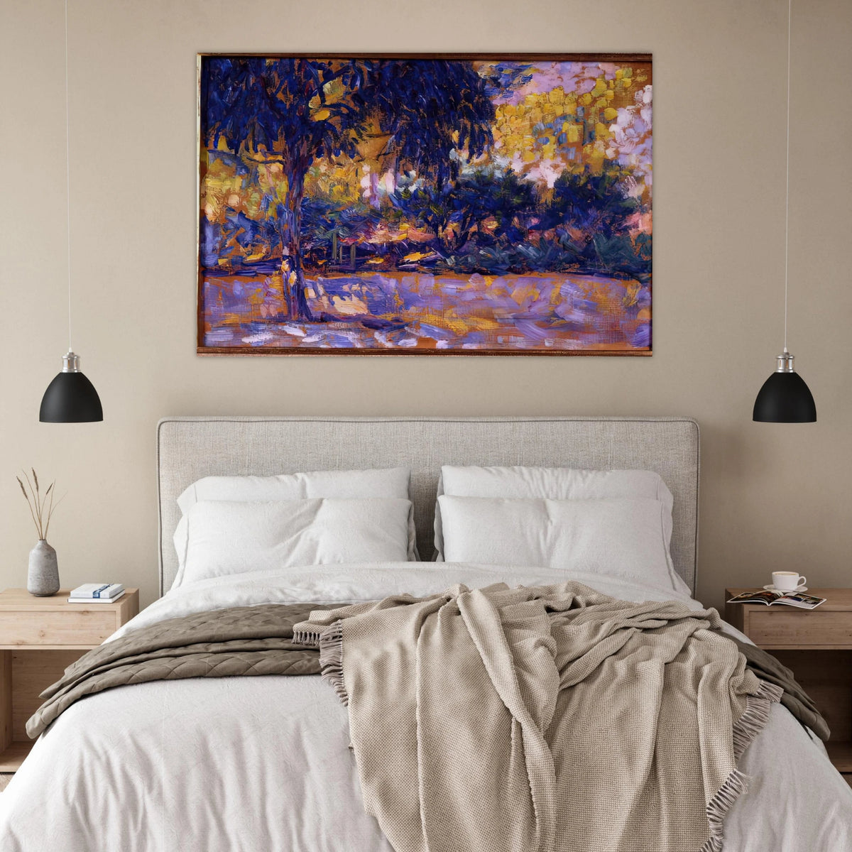 LANDSCAPE WITH EUCALYPTUS TREES AND RIVER TREES IN FRONT OF A RIVER 1908 Poster | Henri Matisse Poster | Henri Matisse Print
