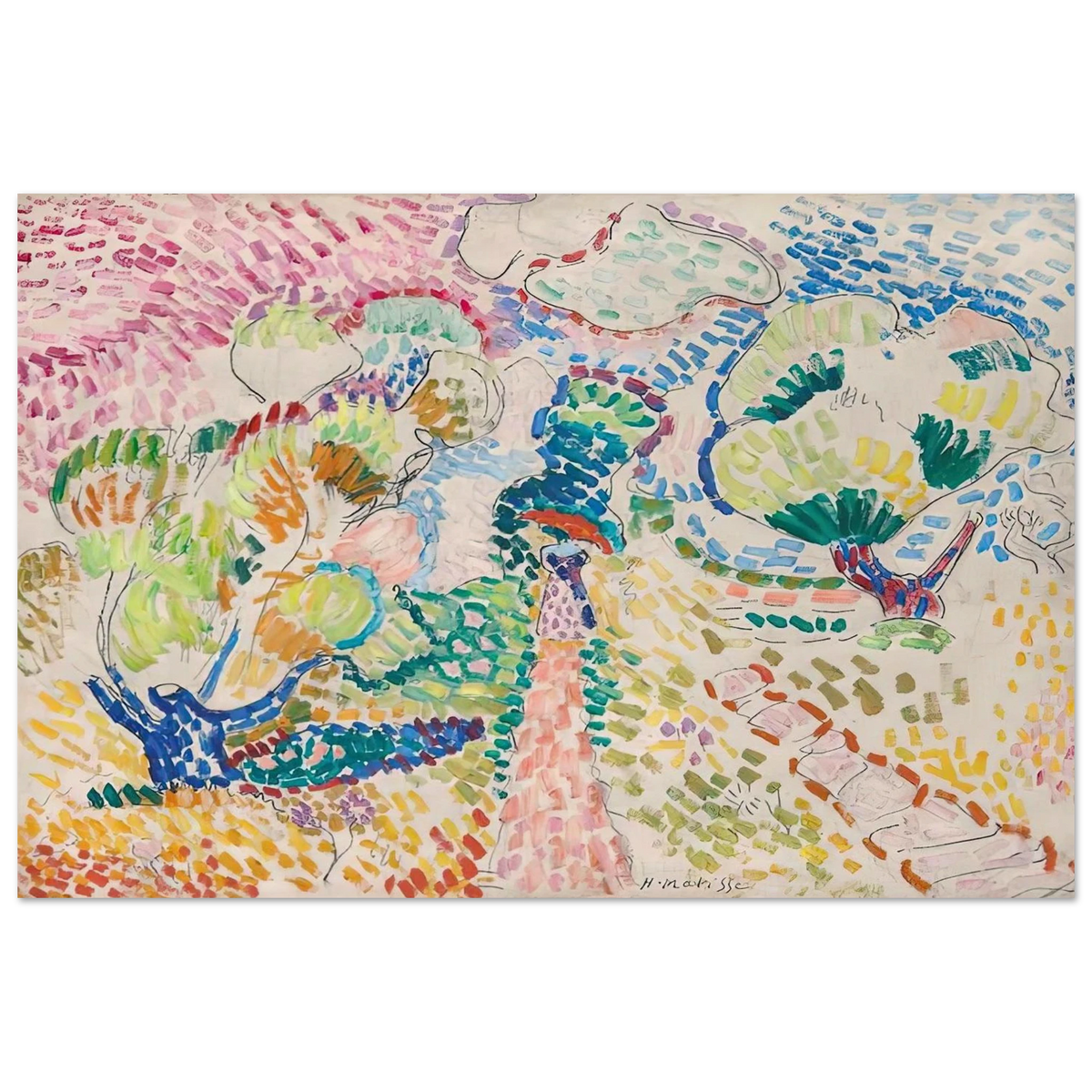 MADAME MATISSE IN THE OLIVE GROVE 1905 Poster | Henri Matisse Poster | Henri Matisse Print