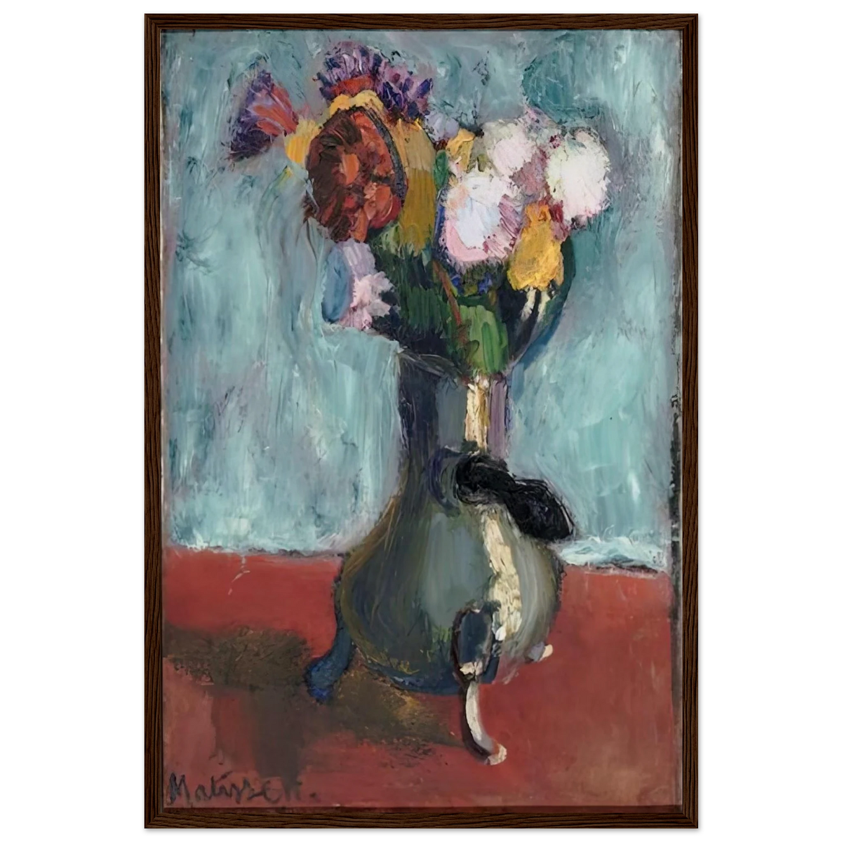 BOUQUET OF FLOWERS IN CHOCOLATE 1902 Framed Poster | Henri Matisse Framed Prints Wall Art | Henri Matisse Print