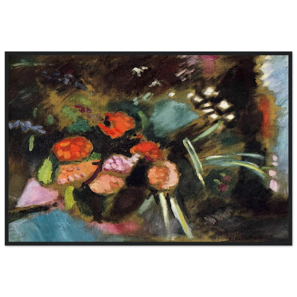 FLOWERS 1906 Framed Poster | Henri Matisse Framed Prints Wall Art | Henri Matisse Print