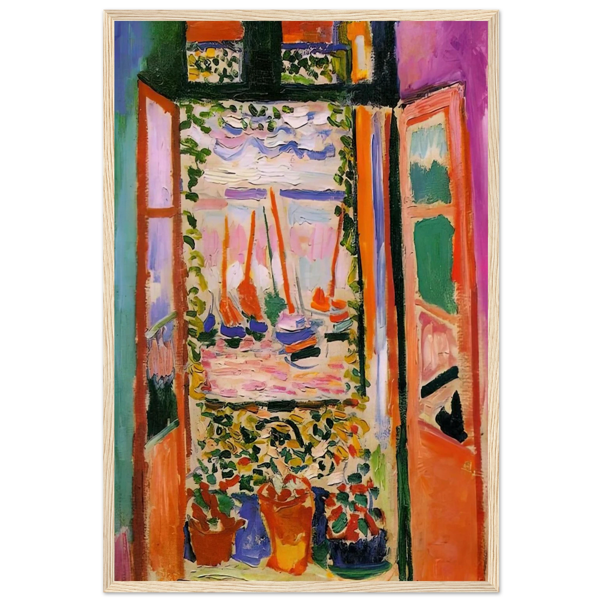 OPEN WINDOW COLLIOURE 1905 Framed Poster | Henri Matisse Framed Prints Wall Art | Henri Matisse Print