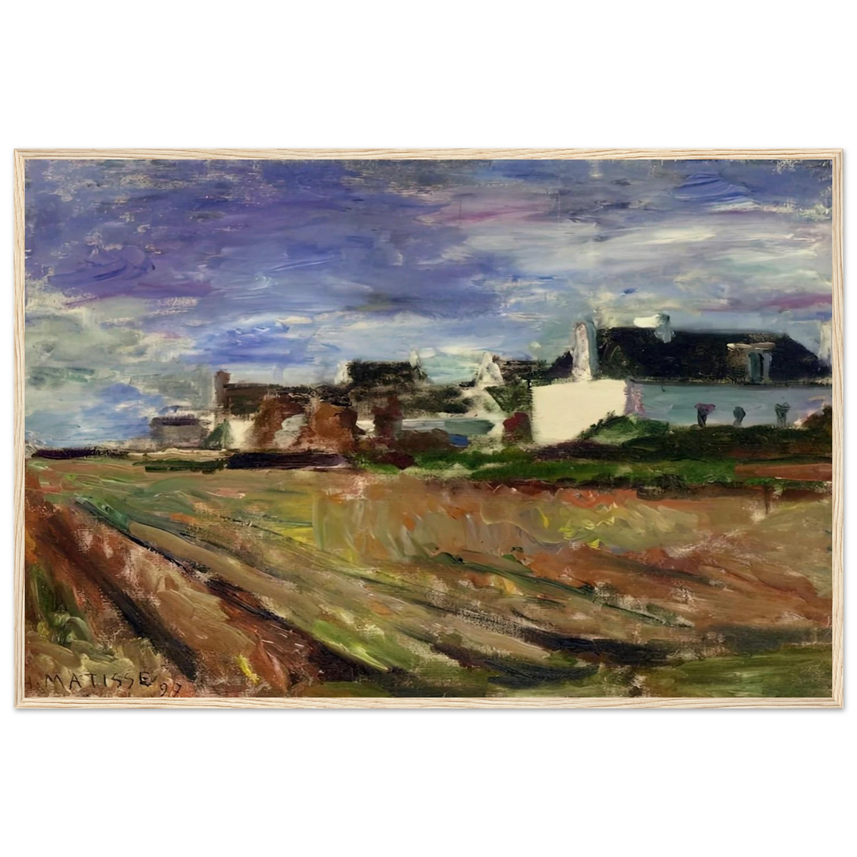 FARMS IN BRITTANY BELLE ILE 1897 Framed Poster | Henri Matisse Framed Prints Wall Art | Henri Matisse Print