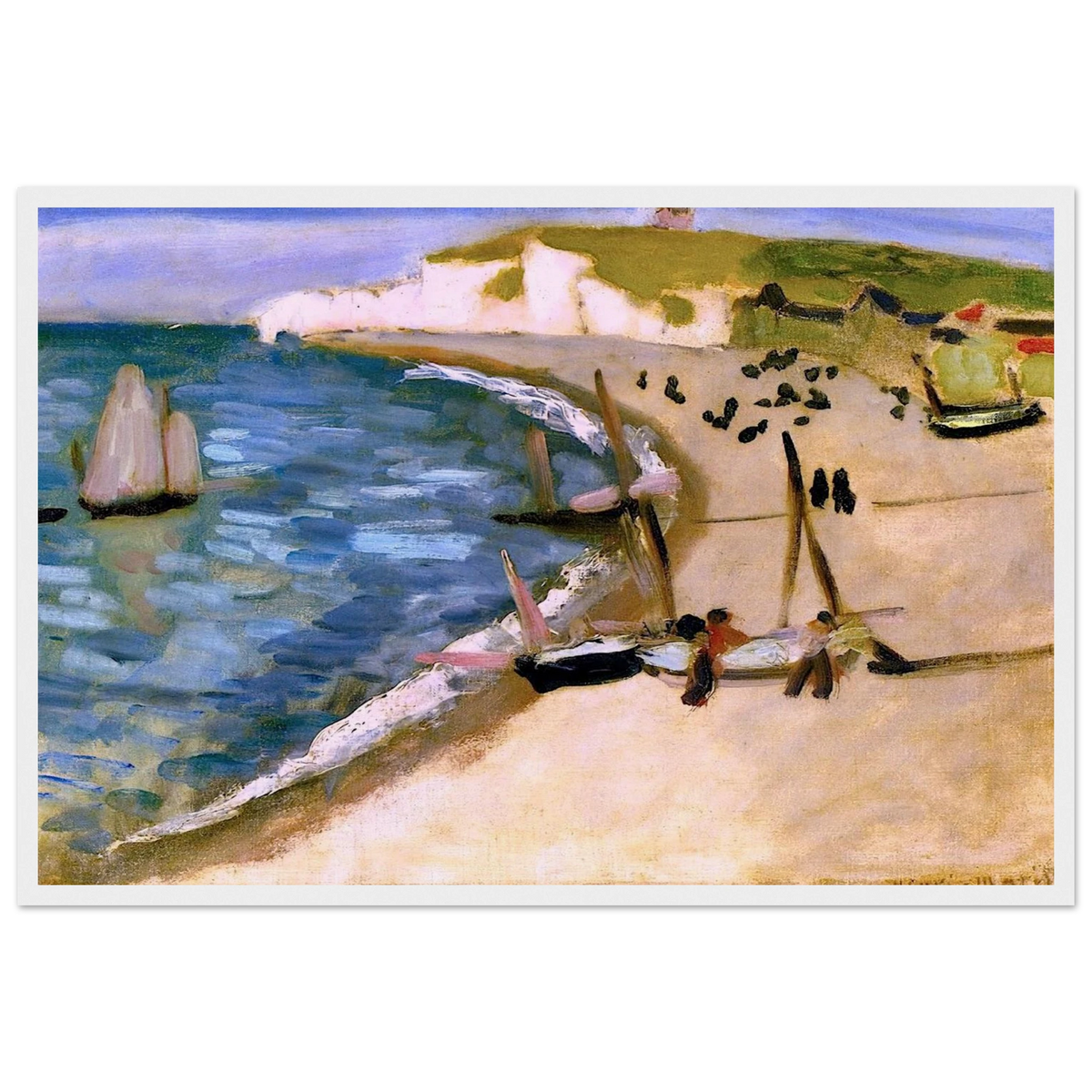 AHT AMONT CLIFFS AT ETRETAT 1921 Framed Poster | Henri Matisse Framed Prints Wall Art | Henri Matisse Print