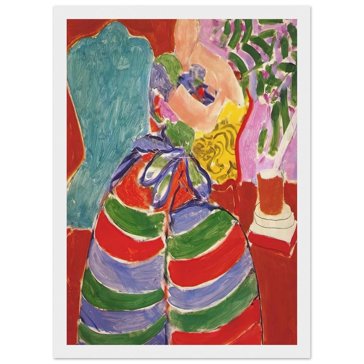 THE STRIPED DRESS 1938 Framed Poster | Henri Matisse Framed Prints Wall Art | Henri Matisse Print