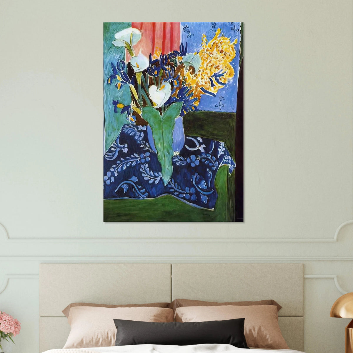 CALLA LILIES IRISES AND MIMOSAS 1913 Canvas | Henri Matisse Canvas | Henri Matisse Print