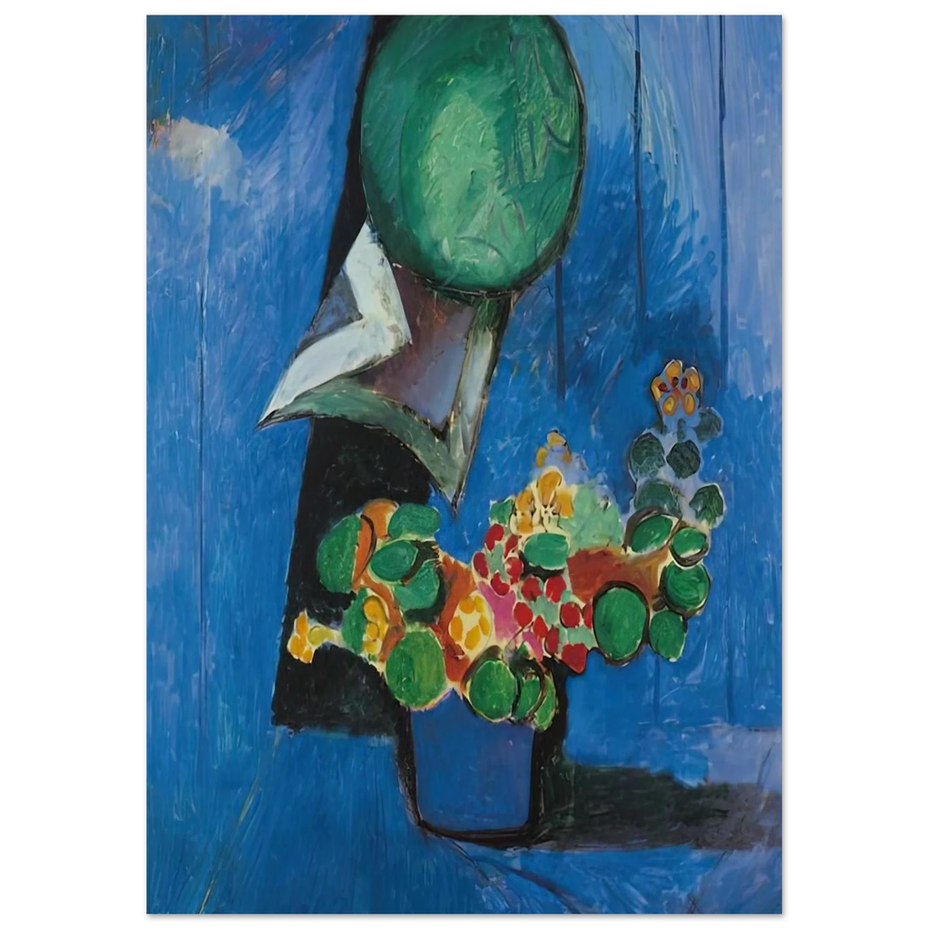 FLOWERS AND CERAMIC PLATE 1913 Poster | Henri Matisse Poster | Henri Matisse Print
