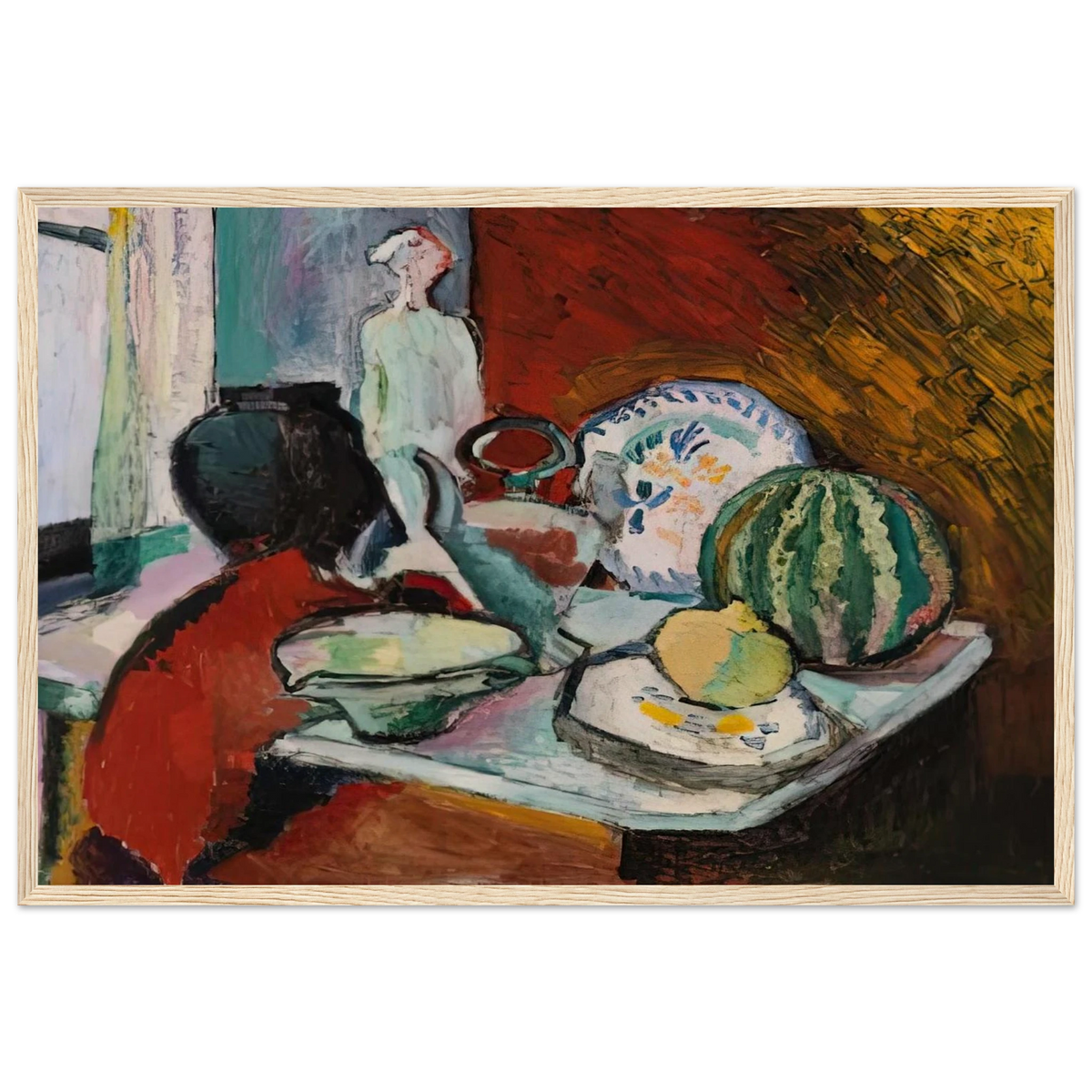 DISHES AND MELON 1907 Framed Poster | Henri Matisse Framed Prints Wall Art | Henri Matisse Print