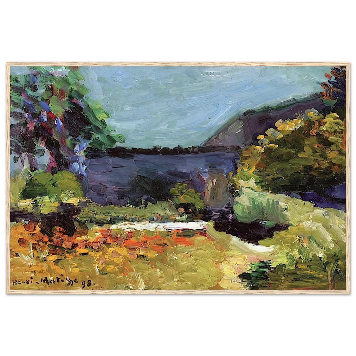 LANDSCAPE 1898 Framed Poster | Henri Matisse Framed Prints Wall Art | Henri Matisse Print