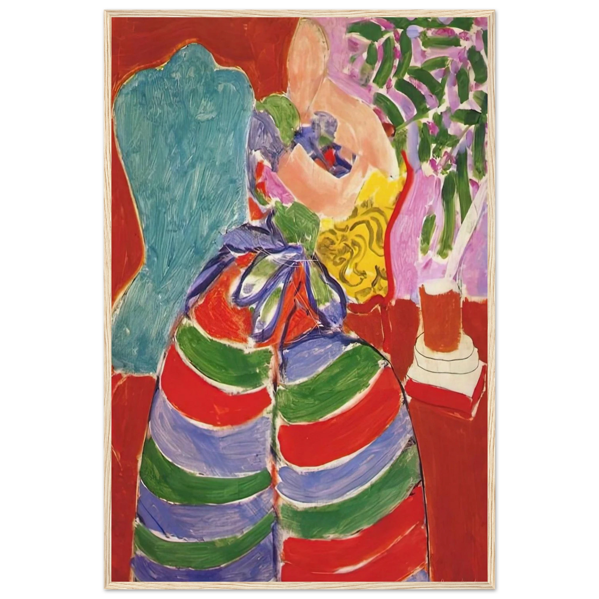 THE STRIPED DRESS 1938 Framed Poster | Henri Matisse Framed Prints Wall Art | Henri Matisse Print